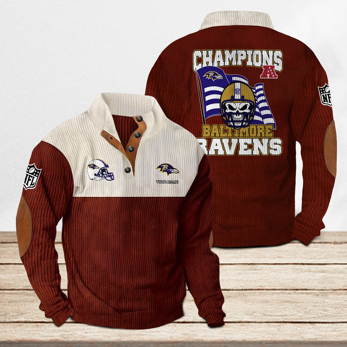 Baltimore Ravens Colorful Stand Collar Sweatshirt Limited Edition AZCACSSW000081