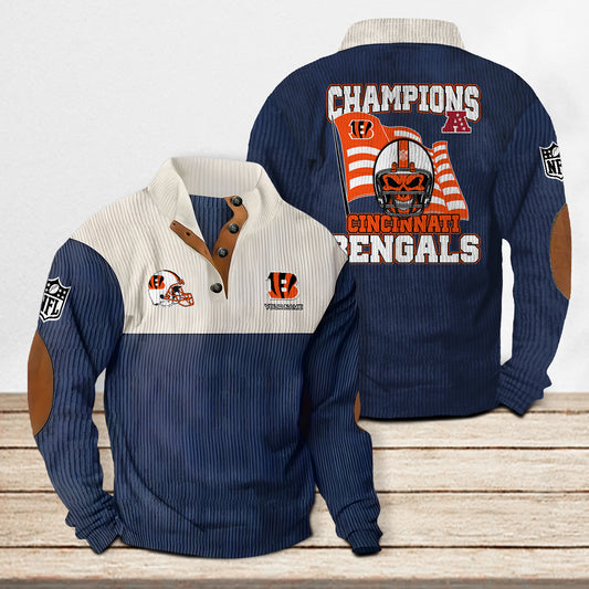 Cincinnati Bengals Colorful Stand Collar Sweatshirt Limited Edition AZCACSSW000083