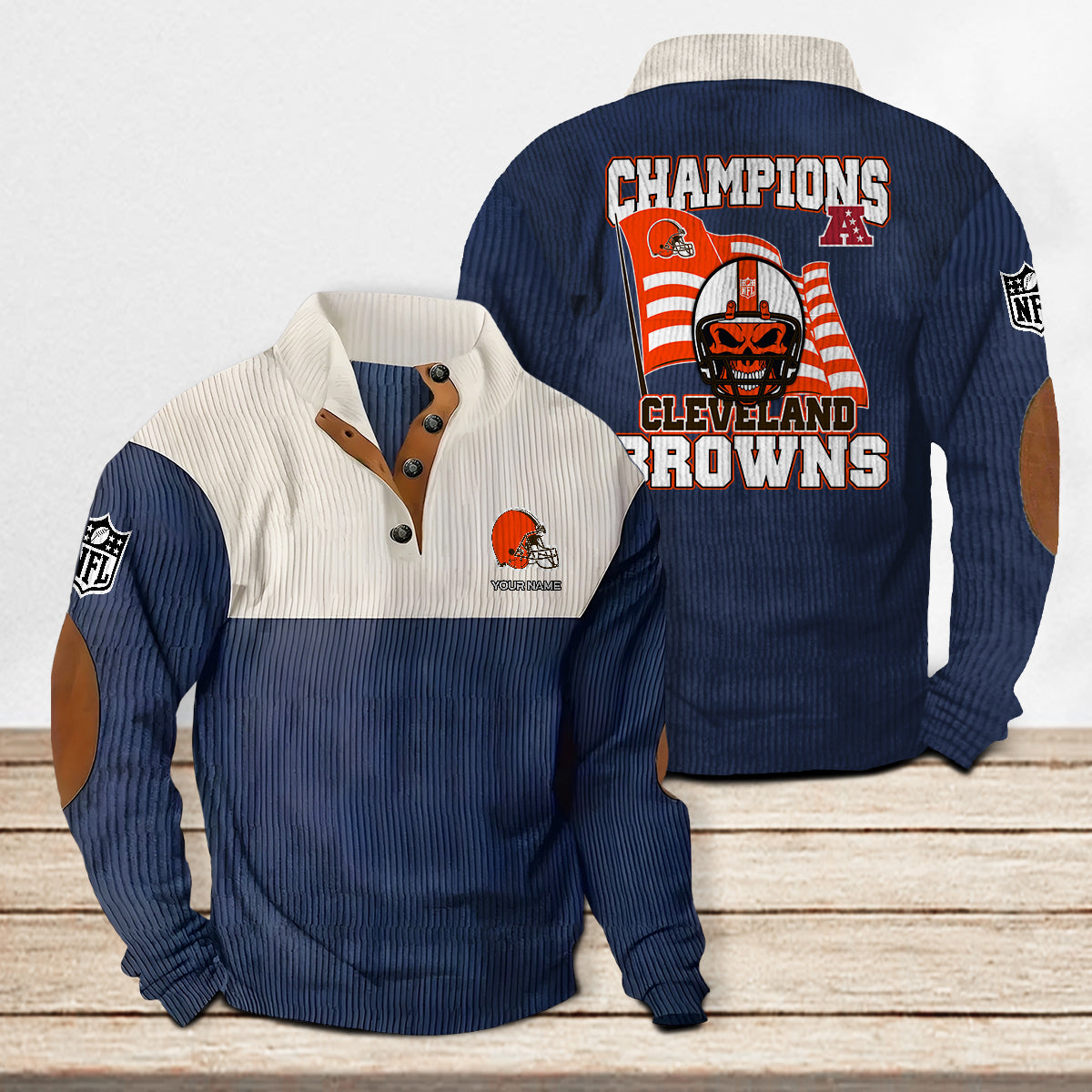 Cleveland Browns Colorful Stand Collar Sweatshirt Limited Edition AZCACSSW000084