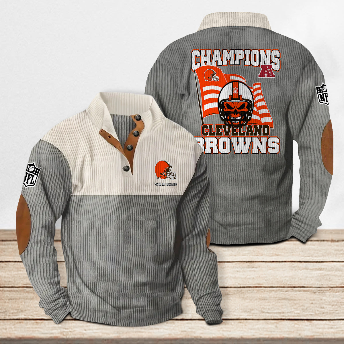 Cleveland Browns Colorful Stand Collar Sweatshirt Limited Edition AZCACSSW000084
