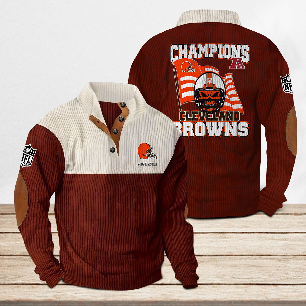 Cleveland Browns Colorful Stand Collar Sweatshirt Limited Edition AZCACSSW000084