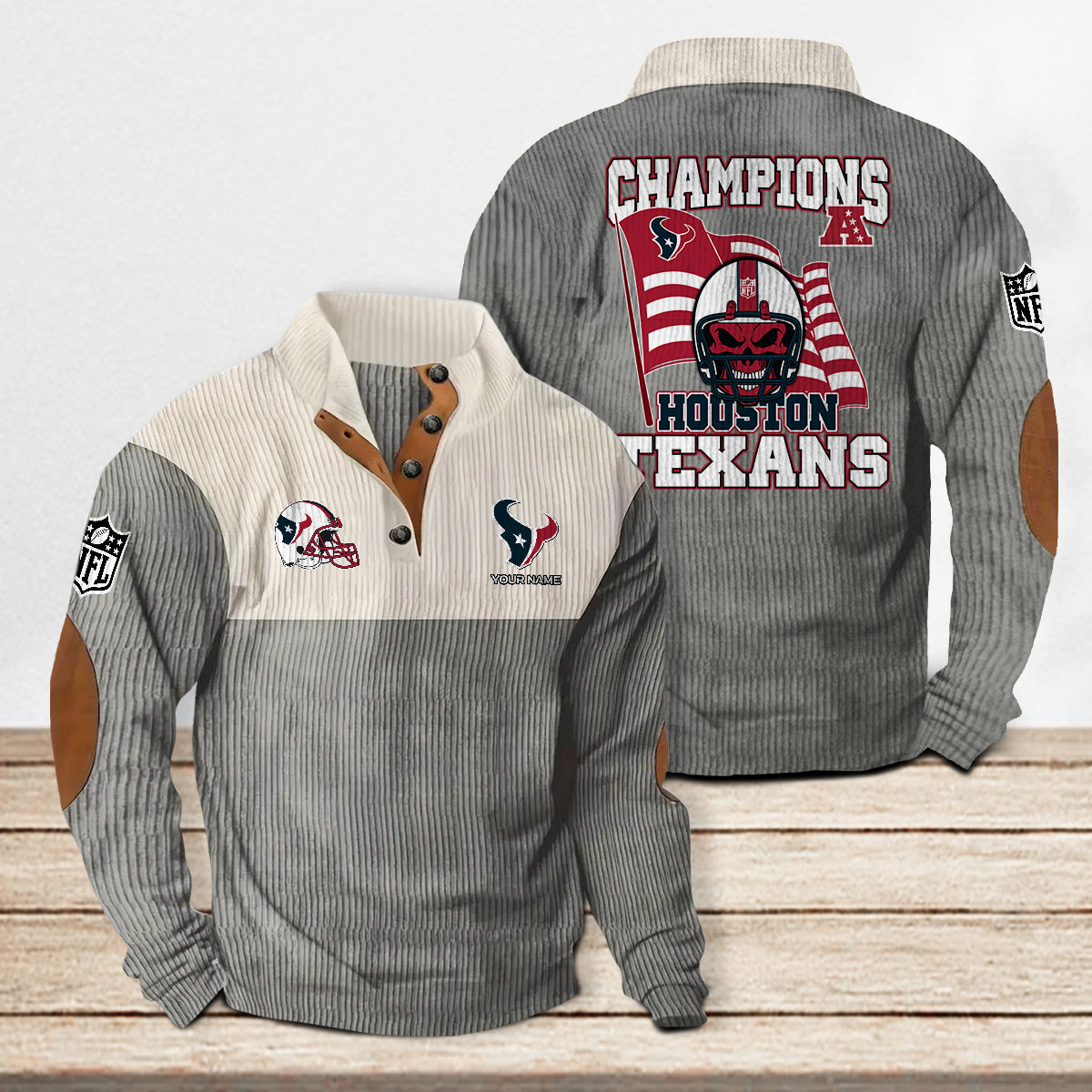 Houston Texans Colorful Stand Collar Sweatshirt Limited Edition AZCACSSW000086