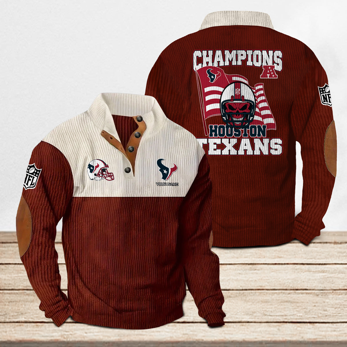 Houston Texans Colorful Stand Collar Sweatshirt Limited Edition AZCACSSW000086
