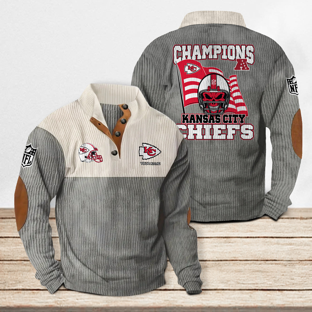 Kansas City Chiefs Colorful Stand Collar Sweatshirt Limited Edition AZCACSSW000089