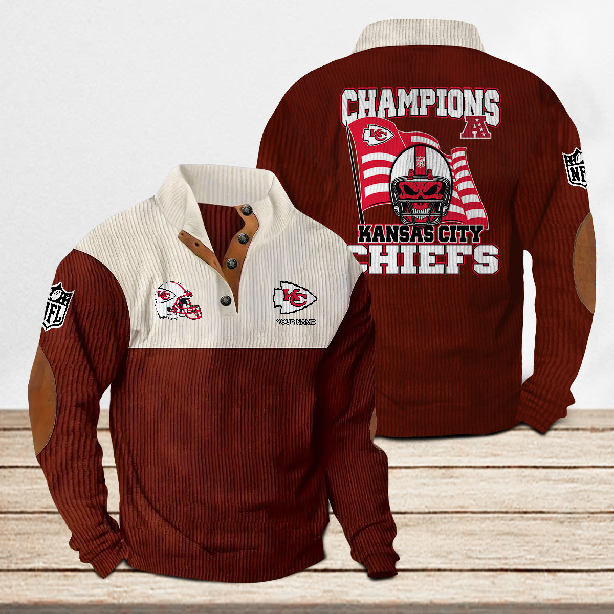 Kansas City Chiefs Colorful Stand Collar Sweatshirt Limited Edition AZCACSSW000089