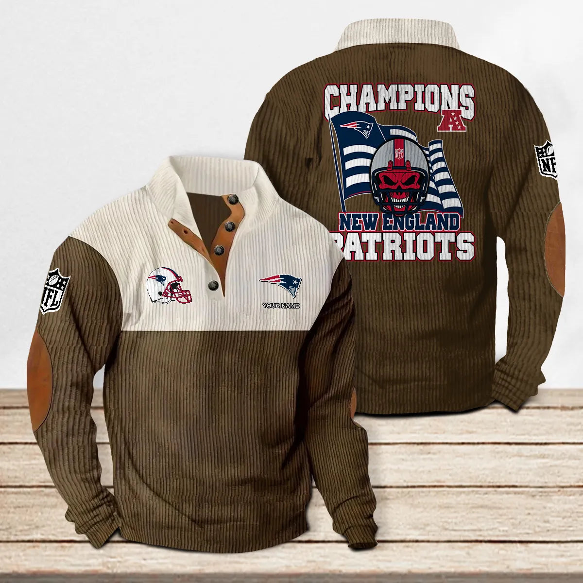 New England Patriots Colorful Stand Collar Sweatshirt Limited Edition AZCACSSW000093