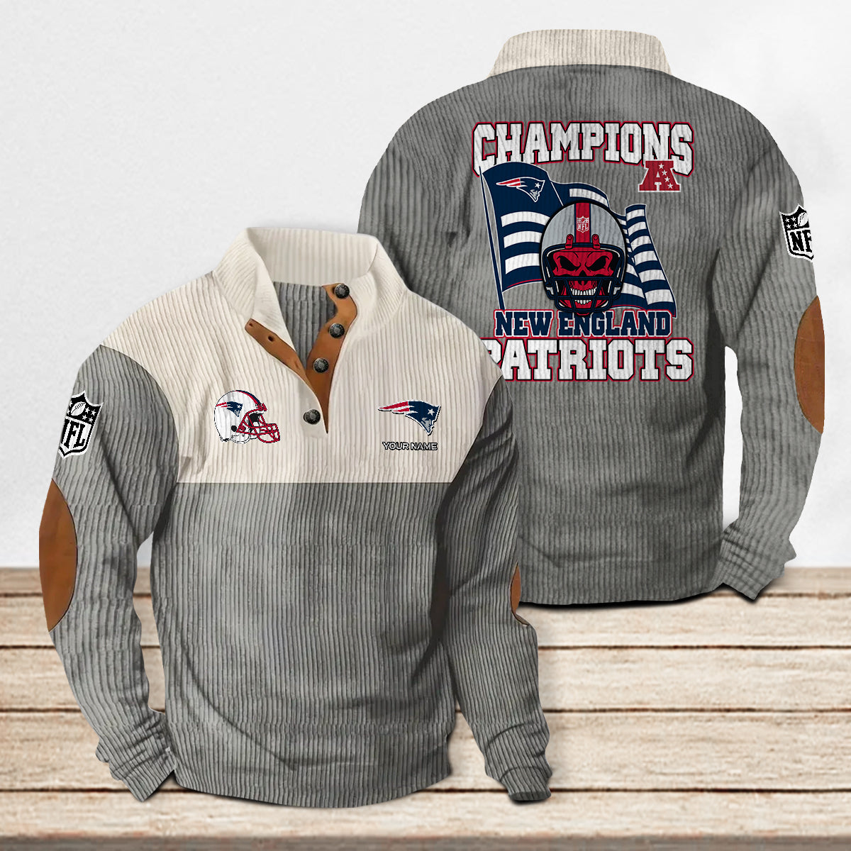 New England Patriots Colorful Stand Collar Sweatshirt Limited Edition AZCACSSW000093