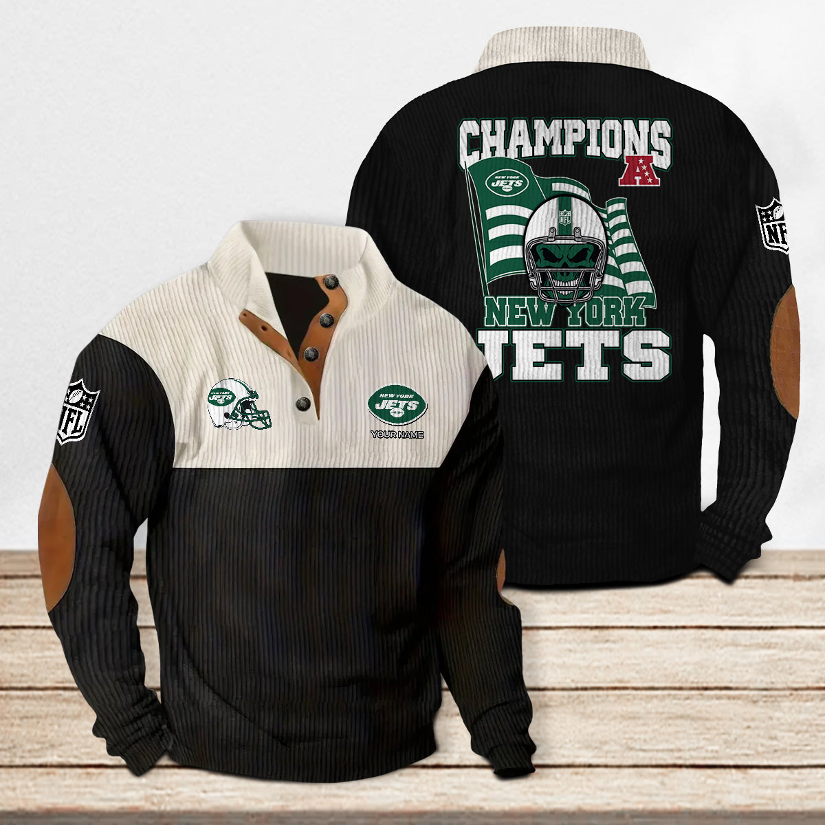 New York Jets Colorful Stand Collar Sweatshirt Limited Edition AZCACSSW000094