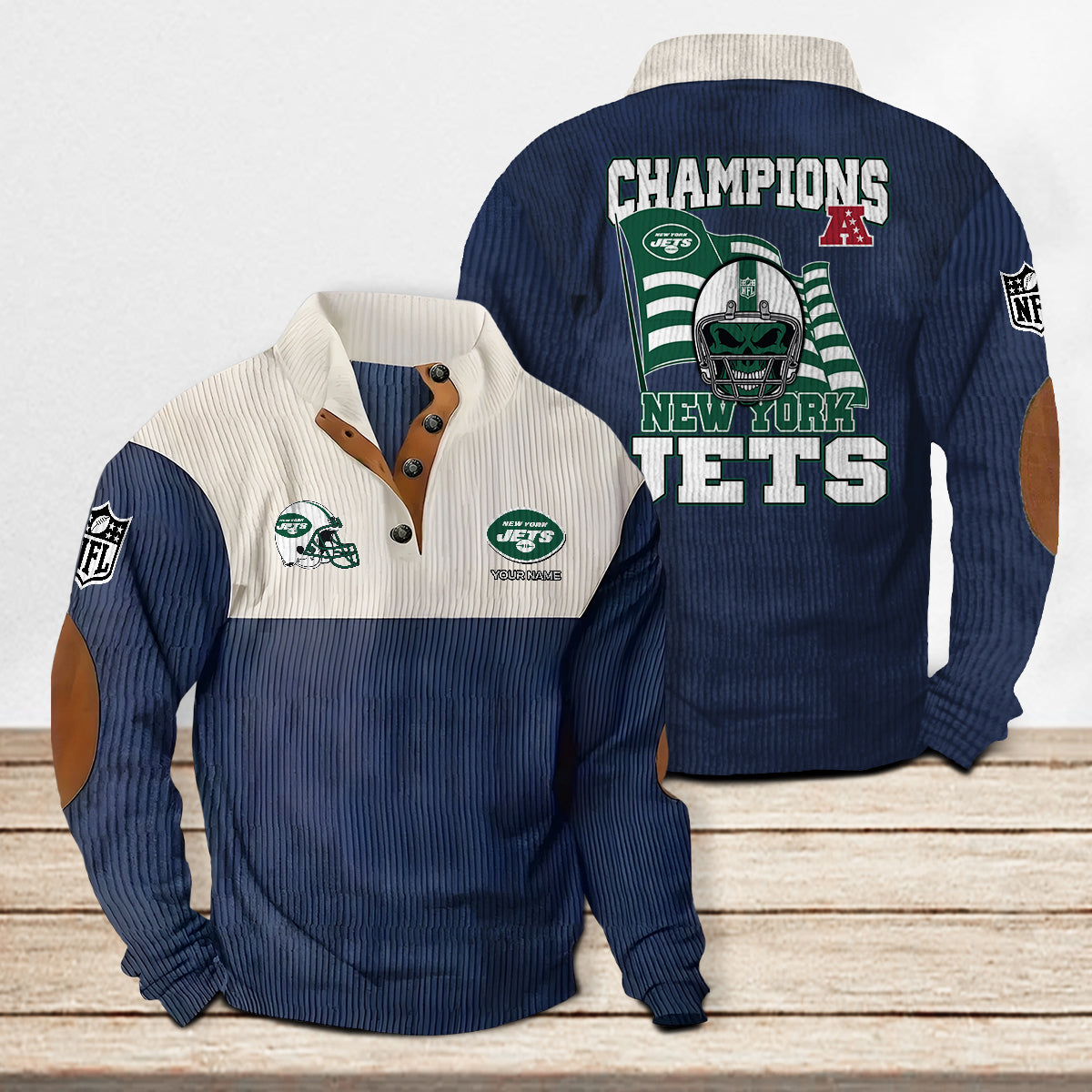 New York Jets Colorful Stand Collar Sweatshirt Limited Edition AZCACSSW000094