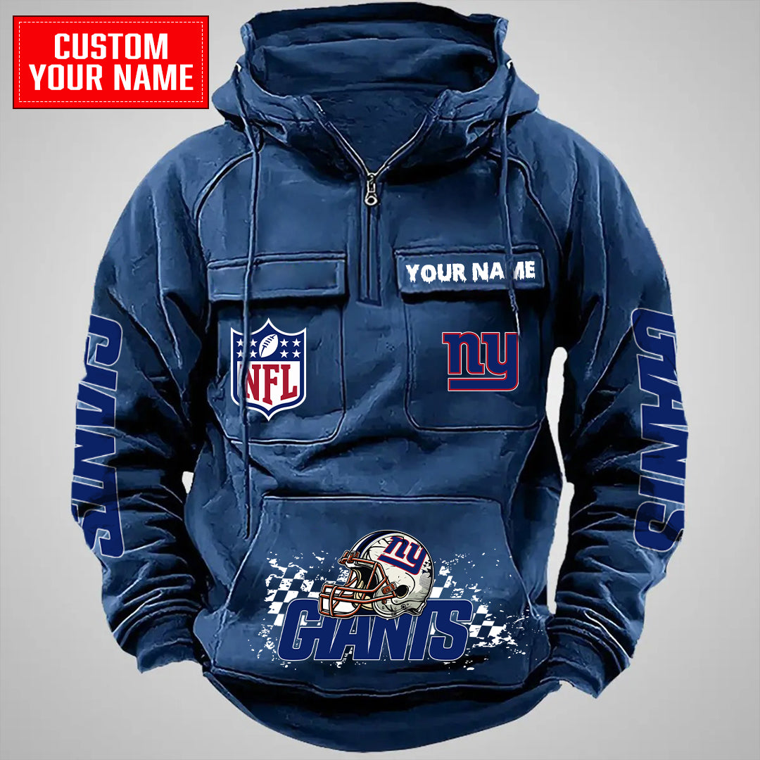 New York Giants Halloween Collection Multi-Pockets Zip Hoodie AZCAMZHD000011