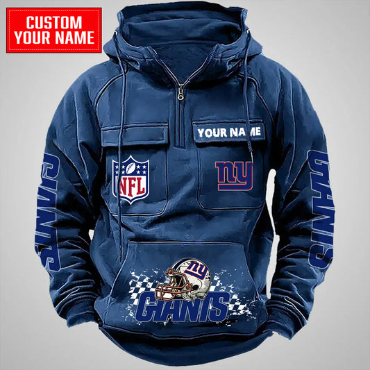 New York Giants Halloween Collection Multi-Pockets Zip Hoodie AZCAMZHD000011