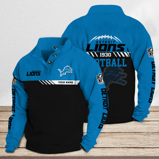 Detroit Lions Casual Stand Collar Sweatshirt Premium New Edition AZCASCSW000230
