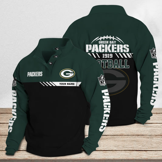 Green Bay Packers Casual Stand Collar Sweatshirt Premium New Edition AZCASCSW000231
