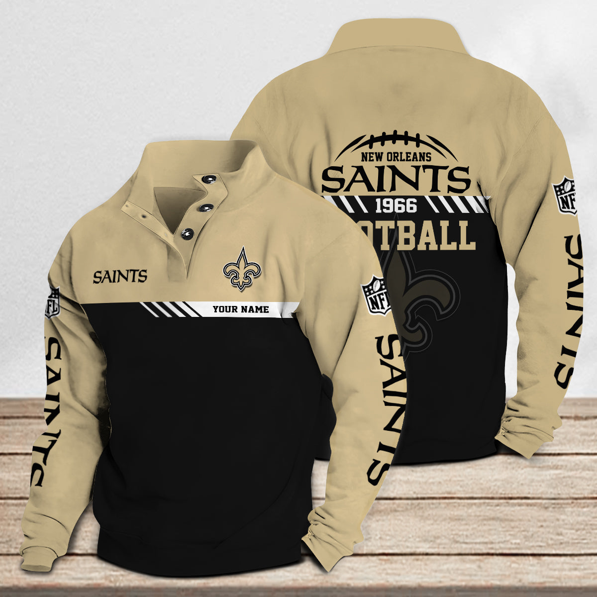 New Orleans Saints Casual Stand Collar Sweatshirt Premium New Edition AZCASCSW000234