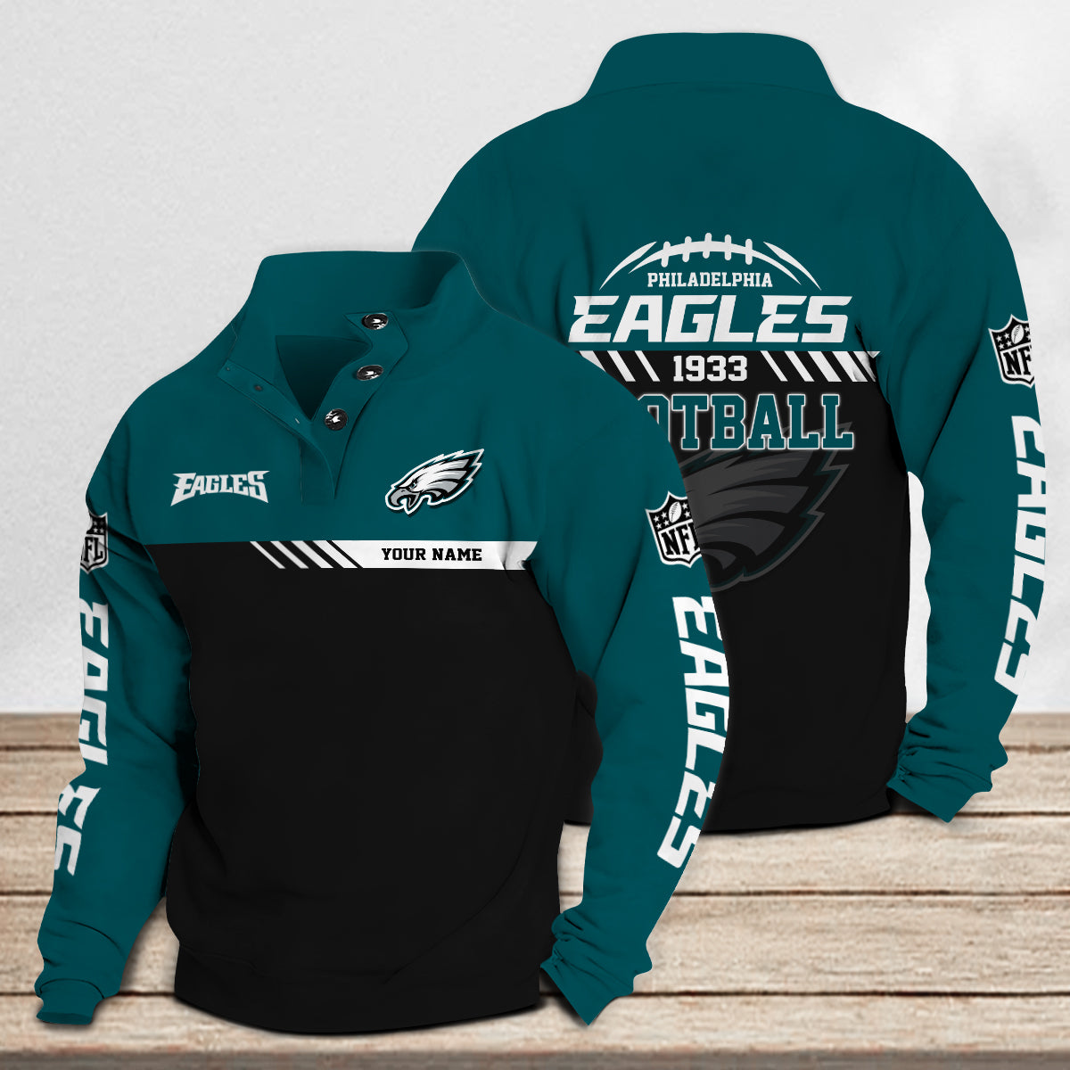 Philadelphia Eagles Casual Stand Collar Sweatshirt Premium New Edition AZCASCSW000236