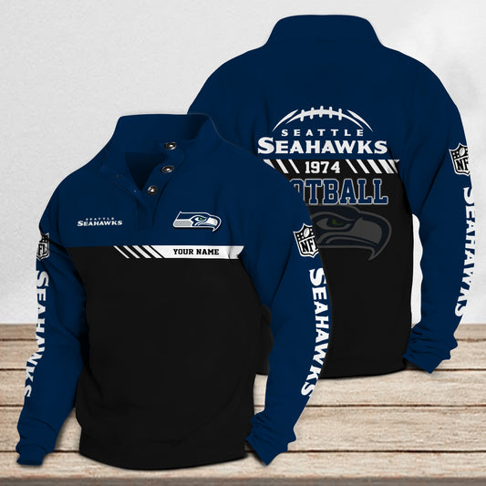 Seattle Seahawks Casual Stand Collar Sweatshirt Premium New Edition AZCASCSW000238