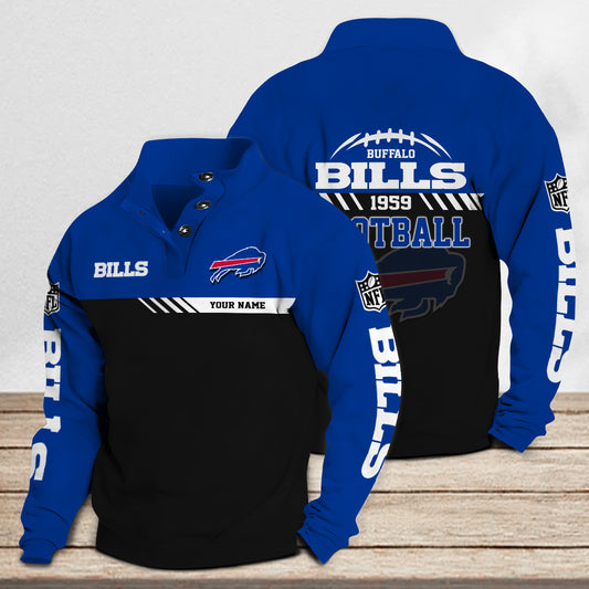 Buffalo Bills Casual Stand Collar Sweatshirt Premium New Edition AZCASCSW000242