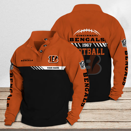 Cincinnati Bengals Casual Stand Collar Sweatshirt Premium New Edition AZCASCSW000243