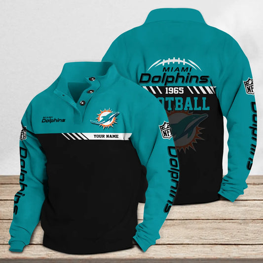Miami Dolphins Casual Stand Collar Sweatshirt Premium New Edition AZCASCSW000252