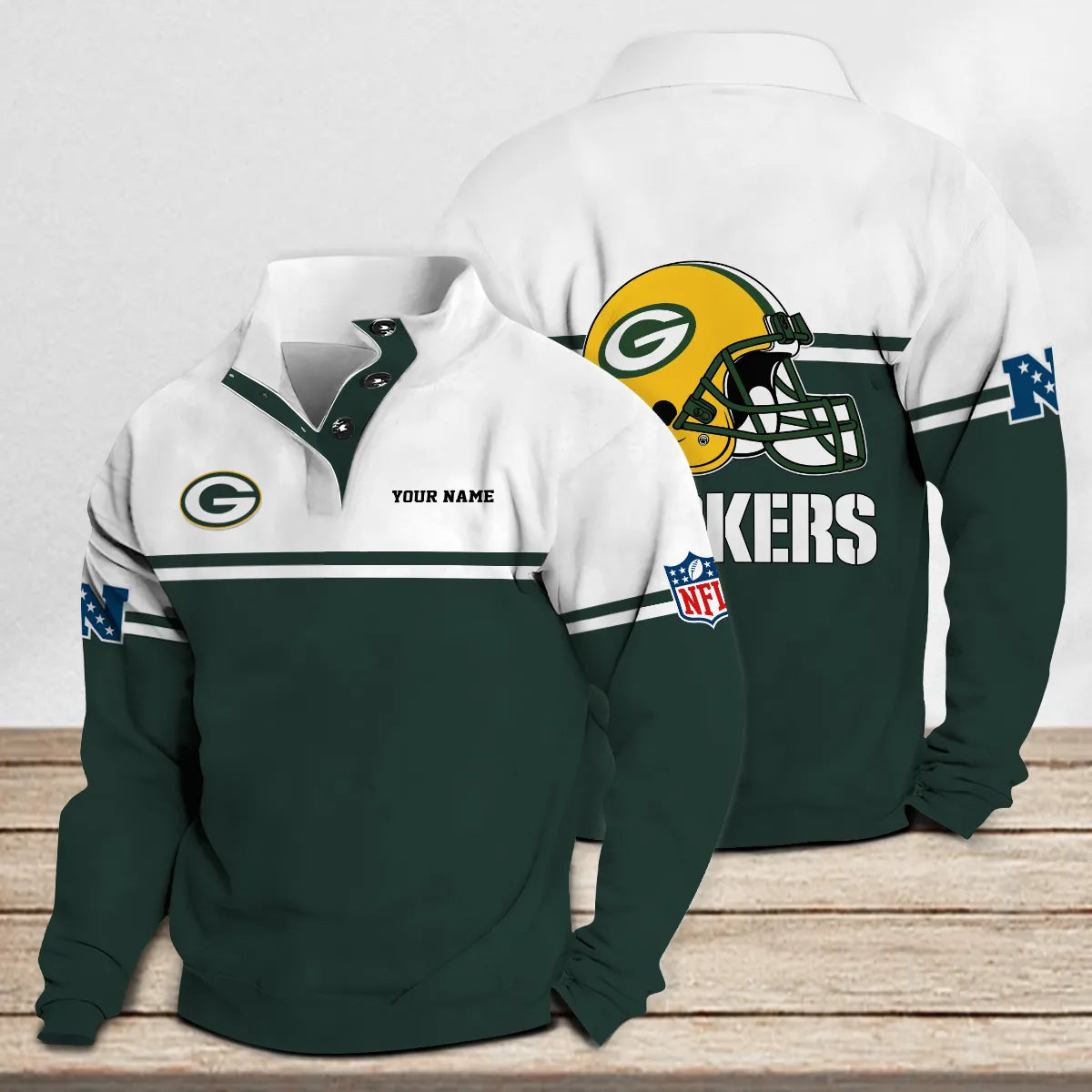 Green Bay Packers Casual Stand Collar Sweatshirt Premium New Edition AZCASCSW000263