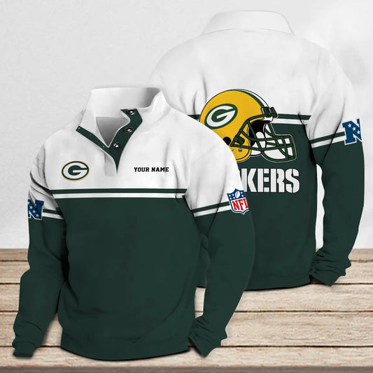 Green Bay Packers Casual Stand Collar Sweatshirt Premium New Edition AZCASCSW000263