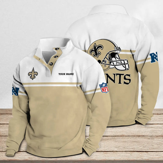 New Orleans Saints Casual Stand Collar Sweatshirt Premium New Edition AZCASCSW000266