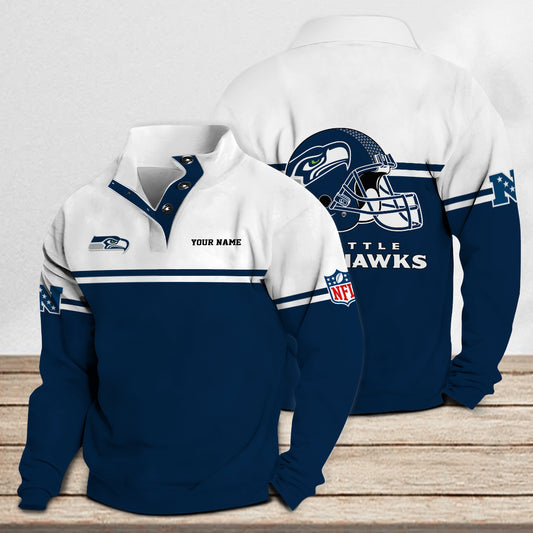 Seattle Seahawks Casual Stand Collar Sweatshirt Premium New Edition AZCASCSW000270