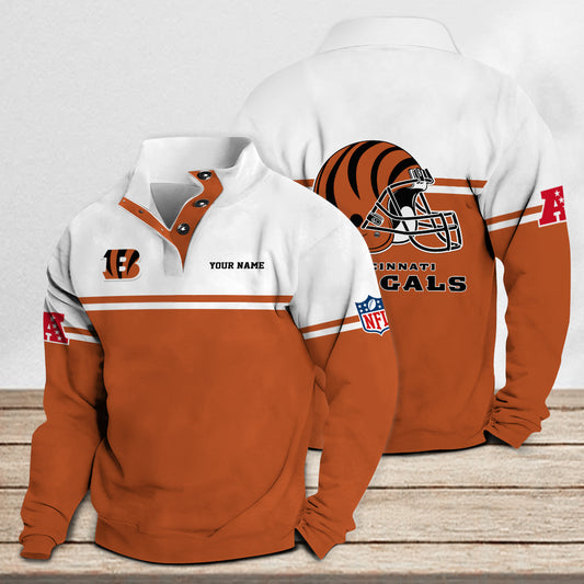 Cincinnati Bengals Casual Stand Collar Sweatshirt Premium New Edition AZCASCSW000275