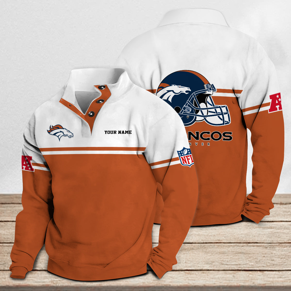 Denver Broncos Casual Stand Collar Sweatshirt Premium New Edition AZCASCSW000277