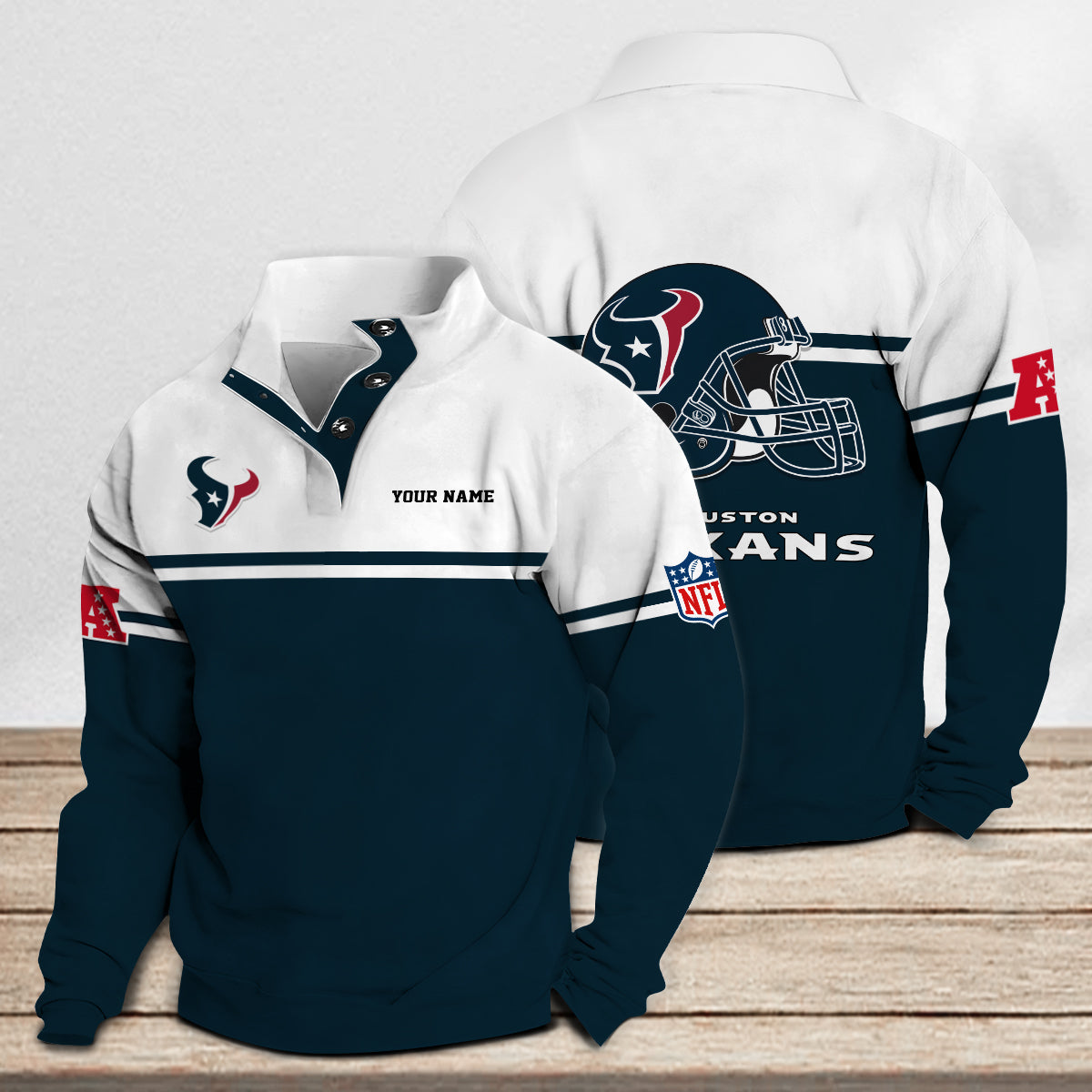 Houston Texans Casual Stand Collar Sweatshirt Premium New Edition AZCASCSW000278
