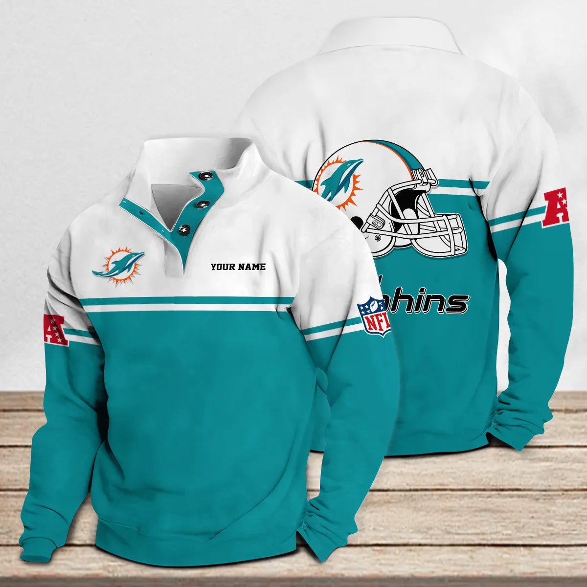 Miami Dolphins Casual Stand Collar Sweatshirt Premium New Edition AZCASCSW000284