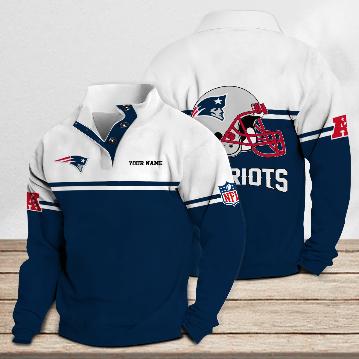 New England Patriots Casual Stand Collar Sweatshirt Premium New Edition AZCASCSW000285