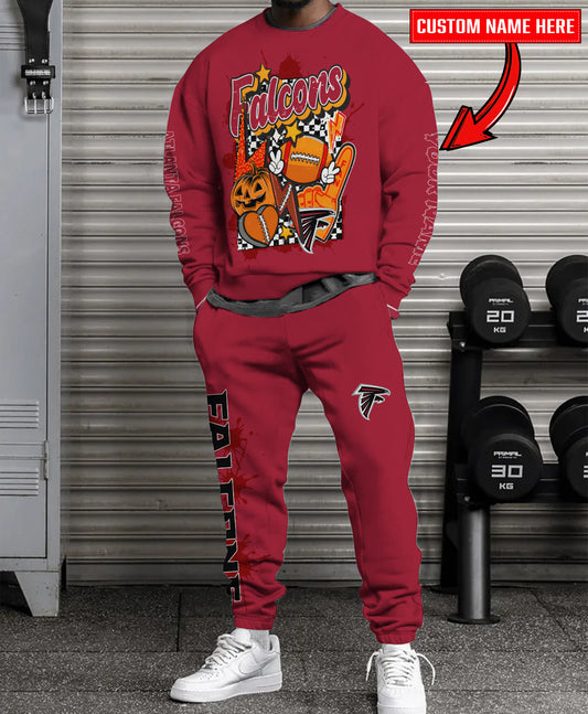 Atlanta Falcons Halloween Collection Unisex Sweatshirt And Sweatpants Set AZCASP000002Team Color