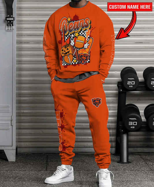 Chicago Bears Halloween Collection Unisex Sweatshirt And Sweatpants Set AZCASP000004Team Color