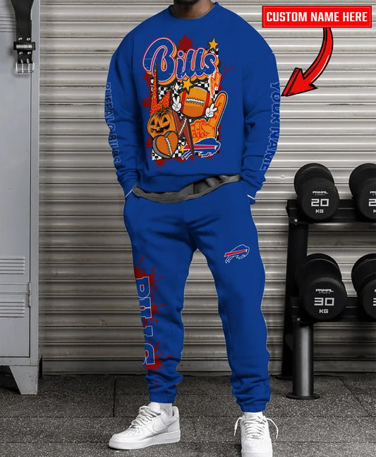Buffalo Bills Halloween Collection Unisex Sweatshirt And Sweatpants Set AZCASP000018Team Color