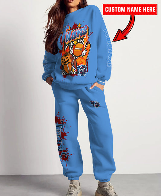 Tennessee Titans Halloween Collection Unisex Sweatshirt And Sweatpants Set AZCASP000032Team Color