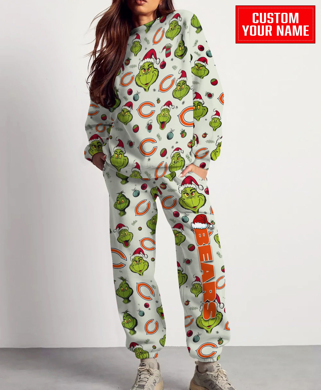 Chicago Bears Christmas Pattern Sweatsuit And Sweatpants AZCASP000036