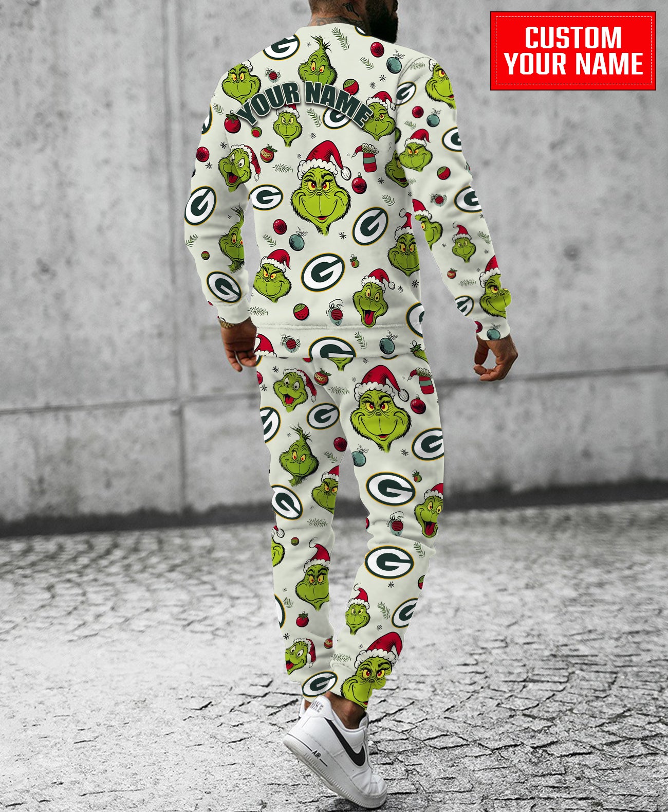 Green Bay Packers Christmas Pattern Sweatsuit And Sweatpants AZCASP000039