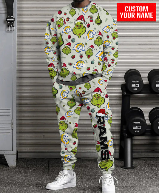 Los Angeles Rams Christmas Pattern Sweatsuit And Sweatpants AZCASP000040