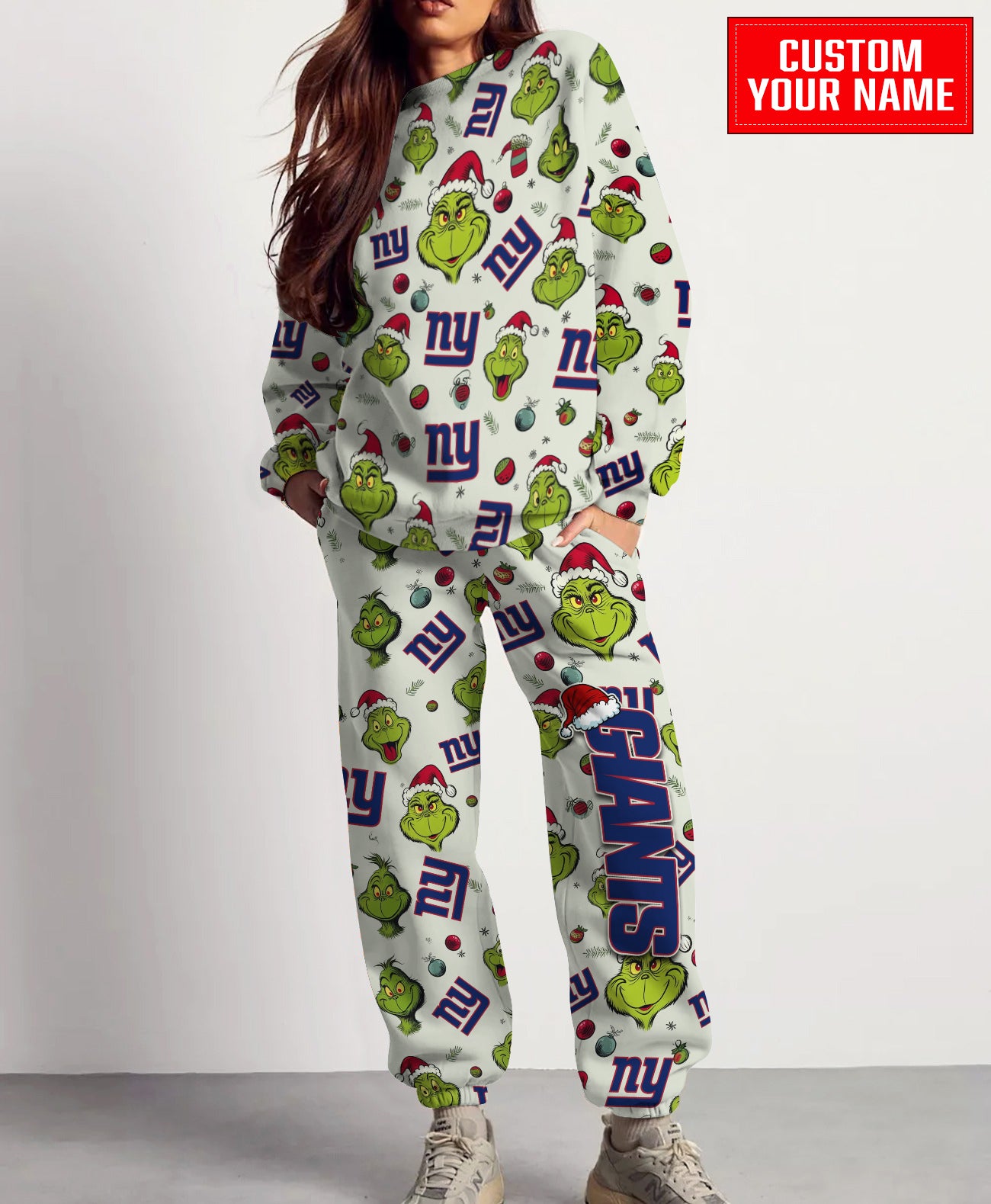 New York Giants Christmas Pattern Sweatsuit And Sweatpants AZCASP000043