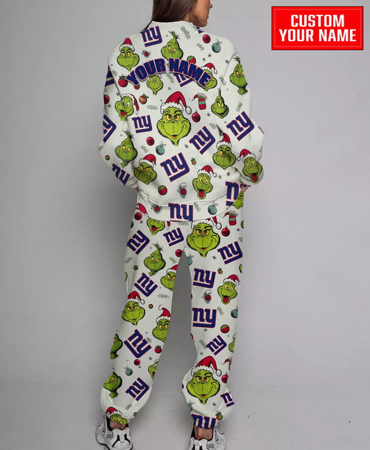 New York Giants Christmas Pattern Sweatsuit And Sweatpants AZCASP000043