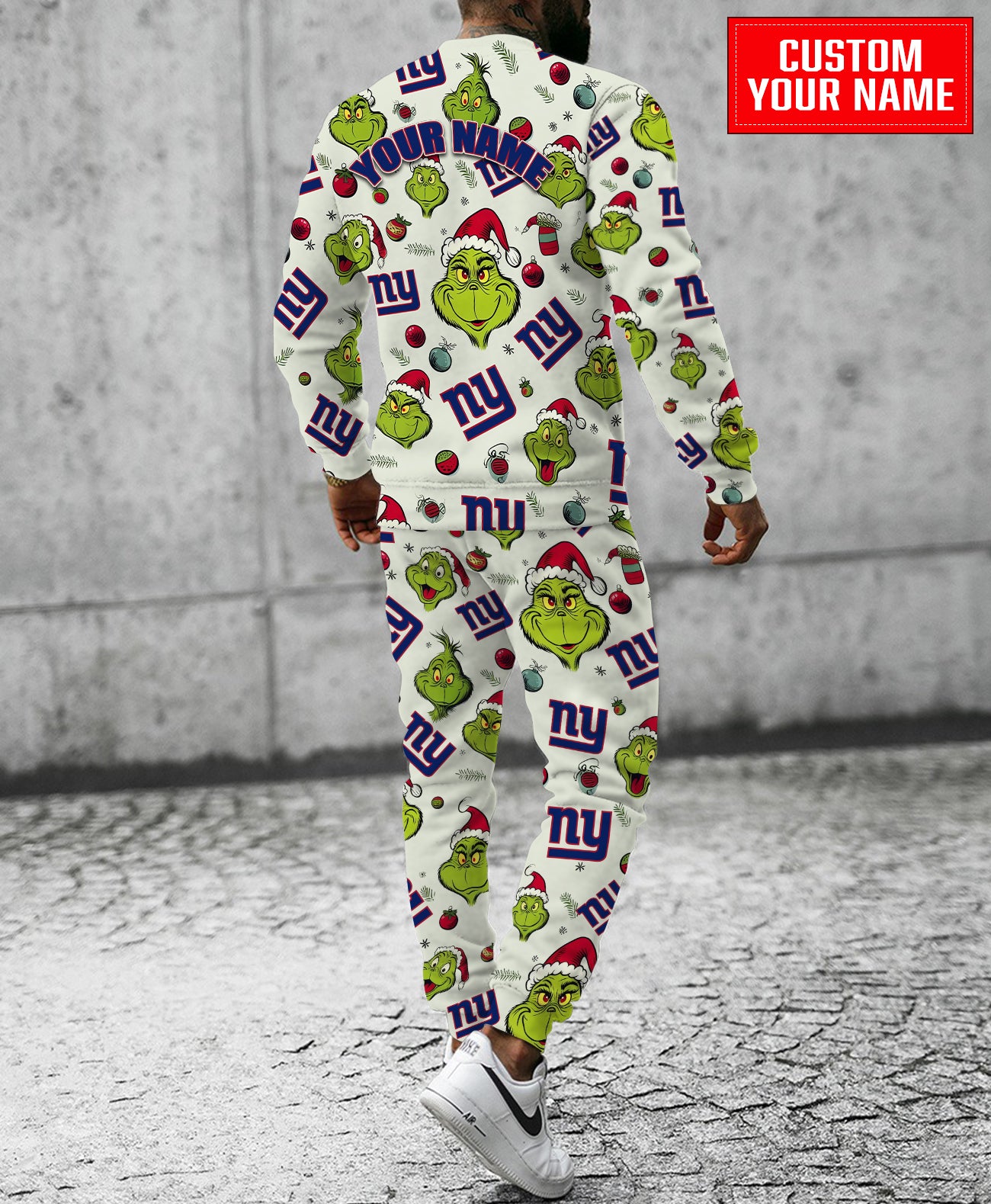 New York Giants Christmas Pattern Sweatsuit And Sweatpants AZCASP000043