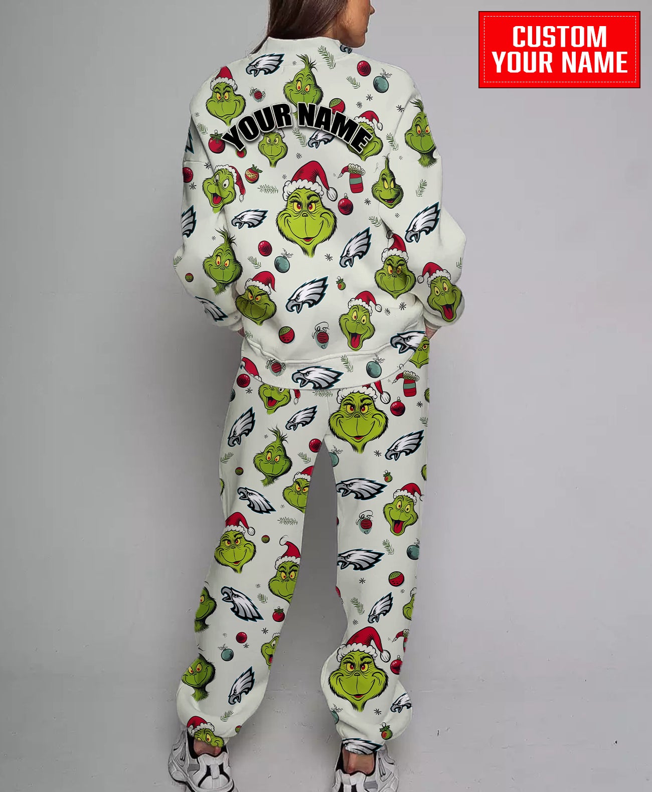 Philadelphia Eagles Christmas Pattern Sweatsuit And Sweatpants AZCASP000044