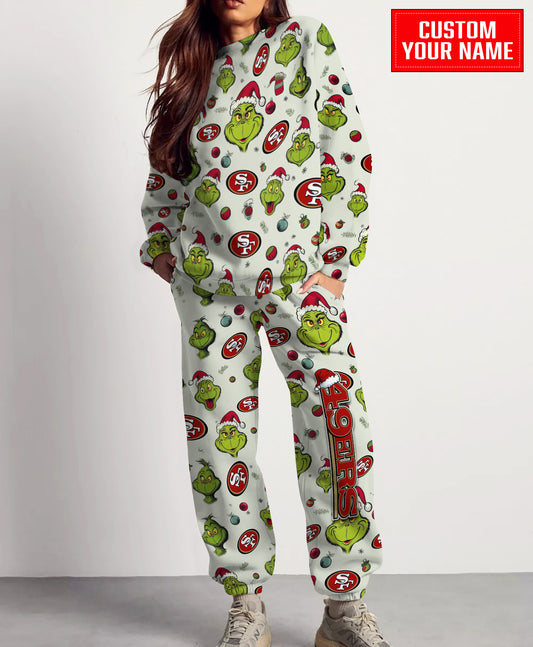 San Francisco 49ers Christmas Pattern Sweatsuit And Sweatpants AZCASP000045