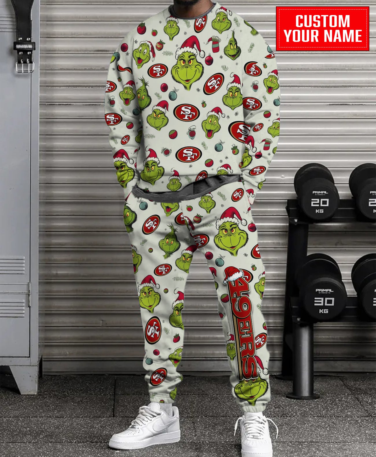 San Francisco 49ers Christmas Pattern Sweatsuit And Sweatpants AZCASP000045