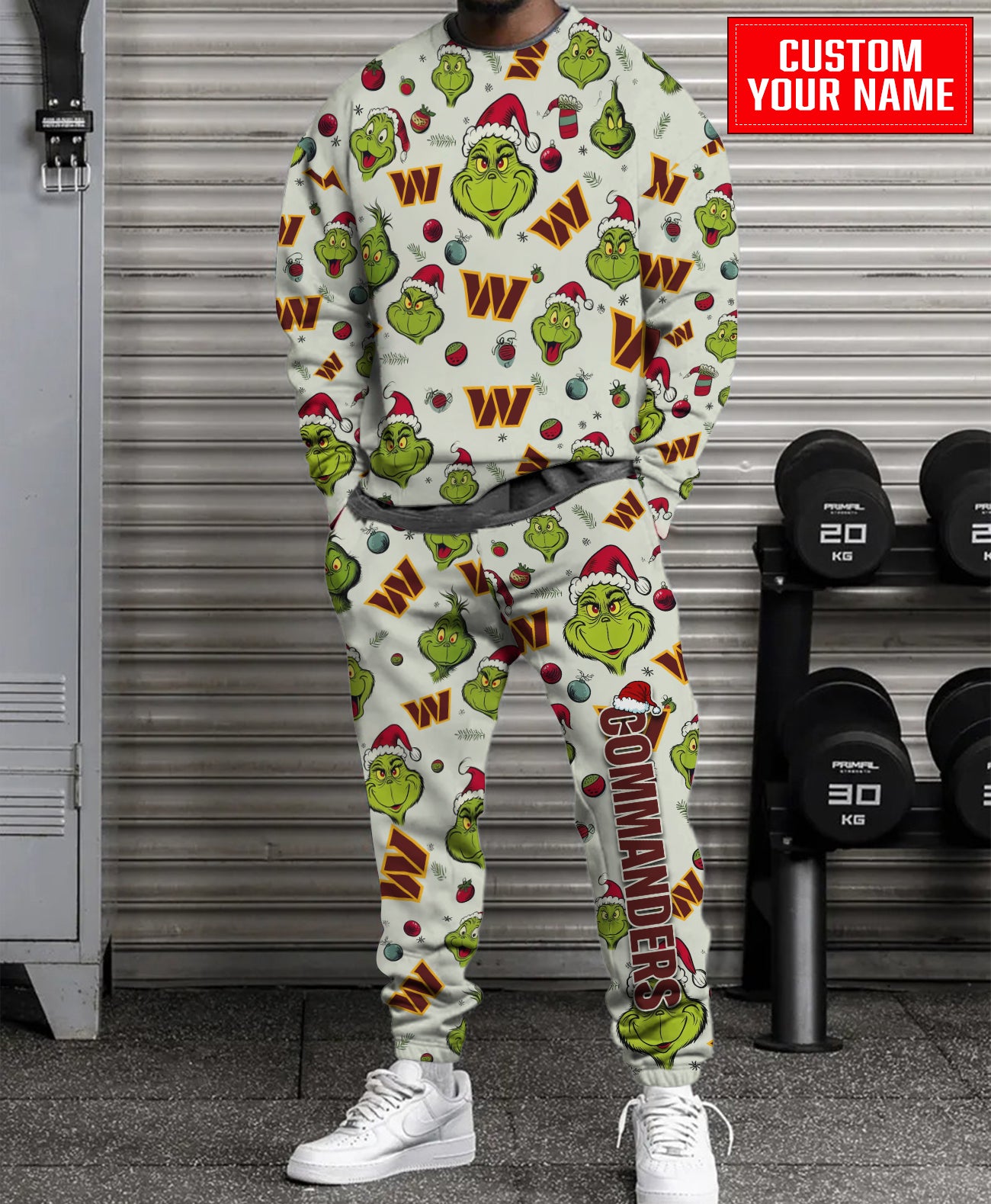 Washington Commanders Christmas Pattern Sweatsuit And Sweatpants AZCASP000048