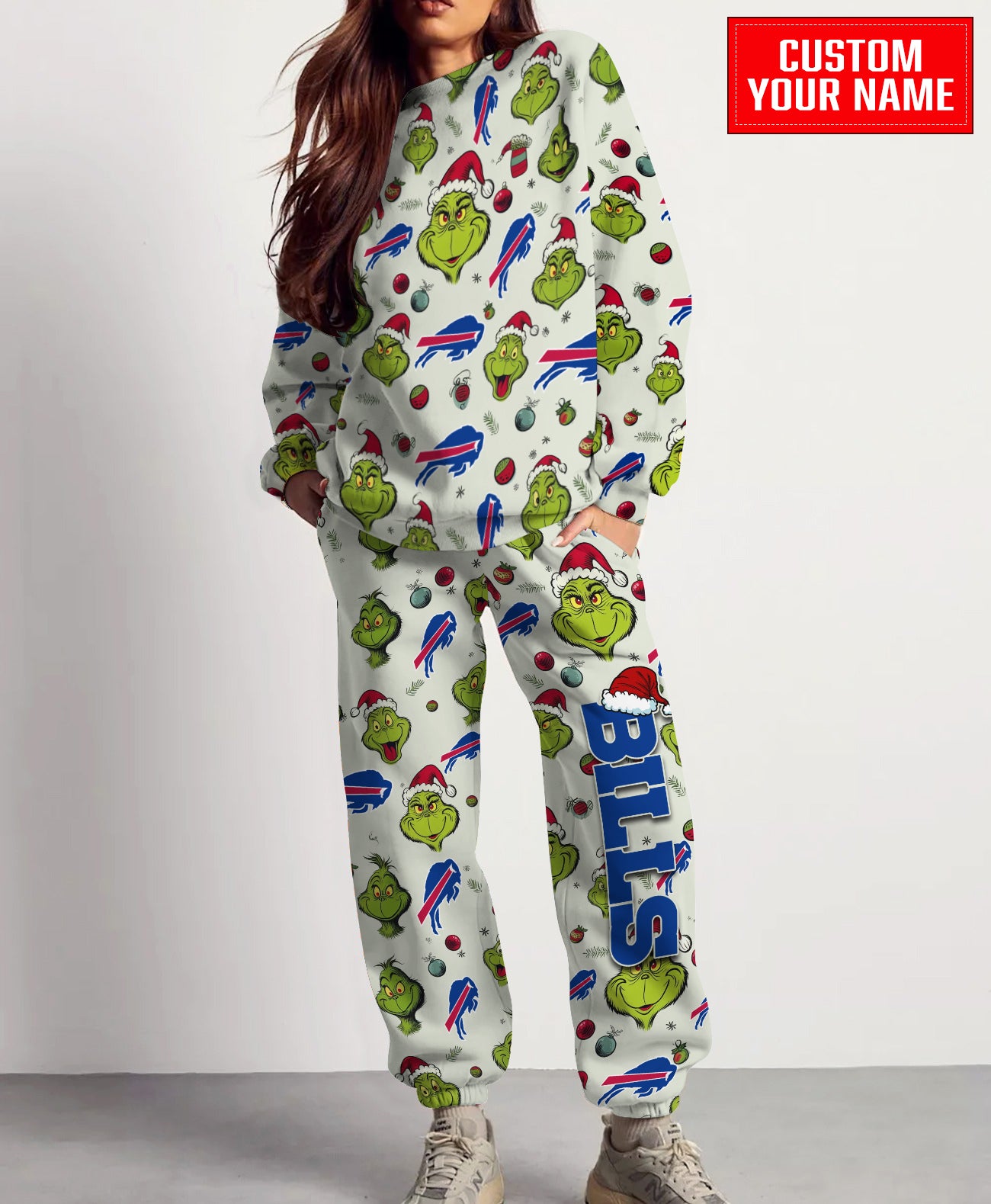 Buffalo Bills Christmas Pattern Sweatsuit And Sweatpants AZCASP000050