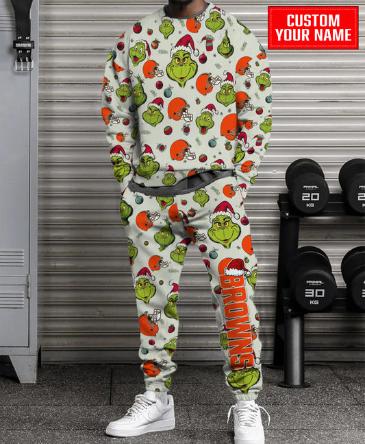 Cleveland Browns Christmas Pattern Sweatsuit And Sweatpants AZCASP000052
