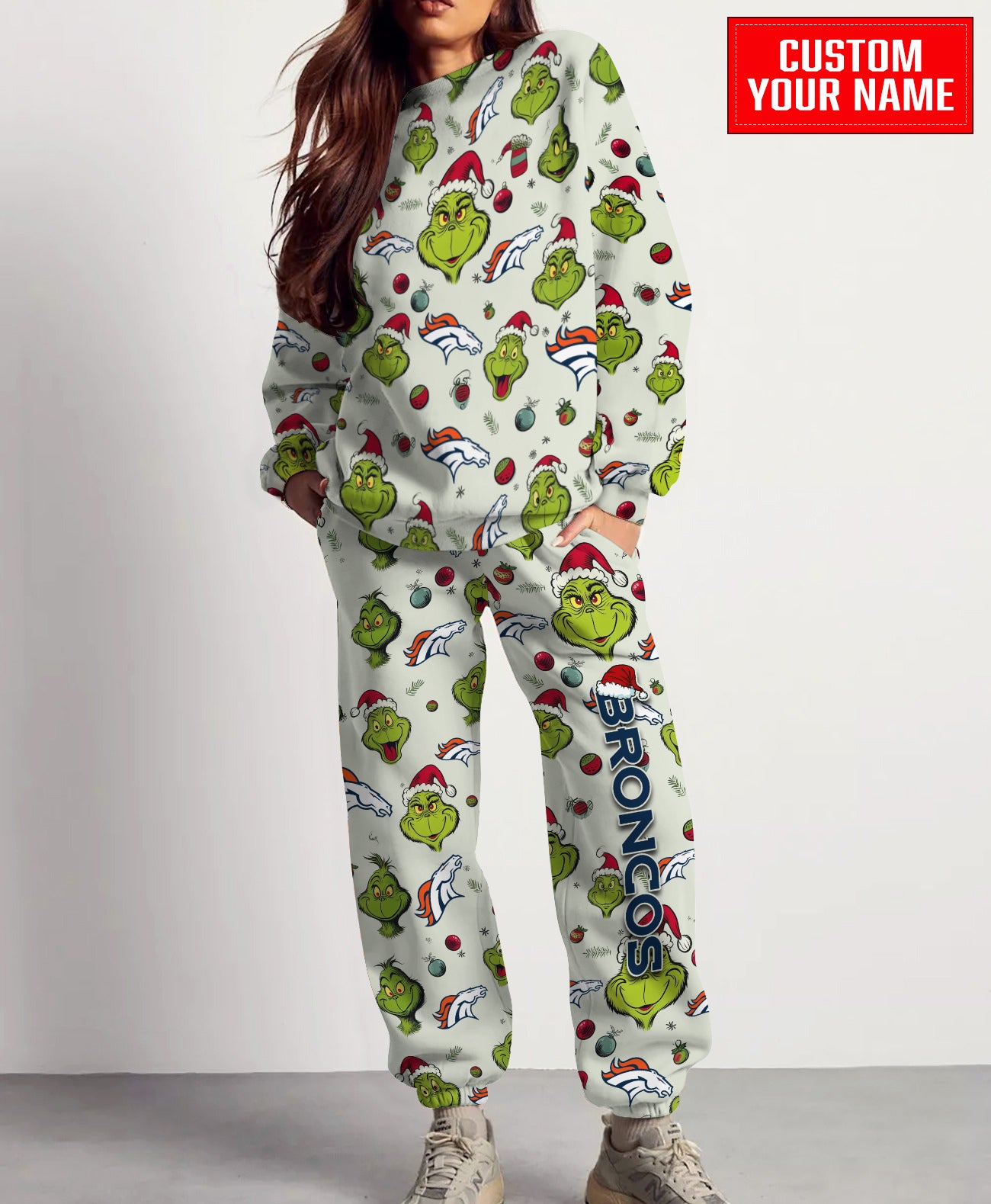 Denver Broncos Christmas Pattern Sweatsuit And Sweatpants AZCASP000053