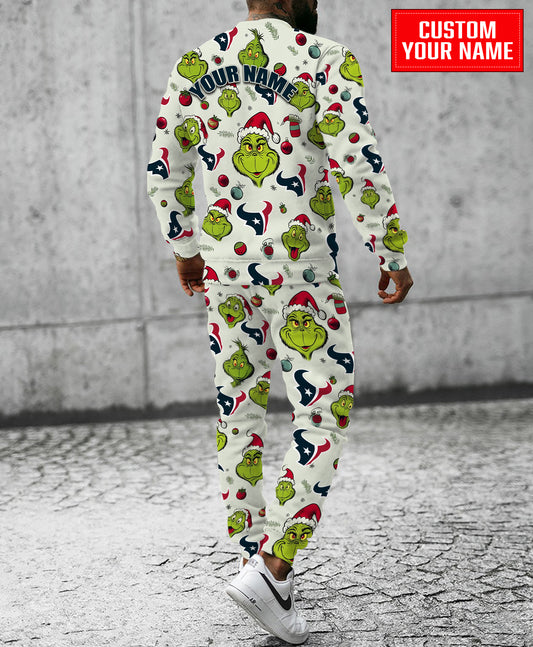 Houston Texans Christmas Pattern Sweatsuit And Sweatpants AZCASP000054